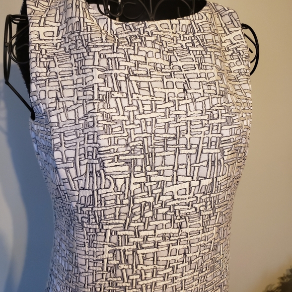 NWPT A-k-r-i-s Punto Jacquard silvery sheath dress - Picture 6 of 14
